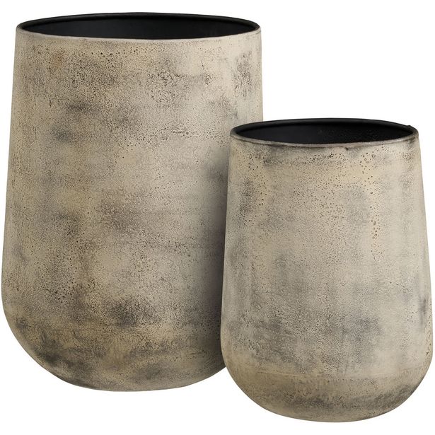 Maljakko House Nordic Hou, 2kpl, metalli, antiikkibeige