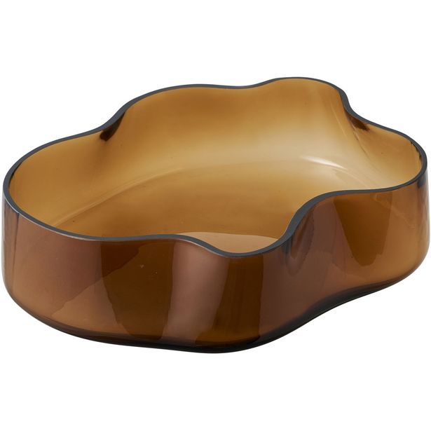 Tarjotin House Nordic, 29.5x24x7cm, ruskea lasi