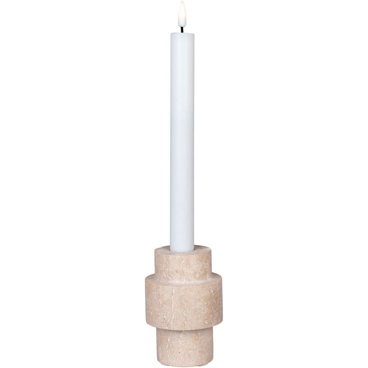 Kynttilänjalka House Nordic, ø7x10cm, sylinteri, travertiini