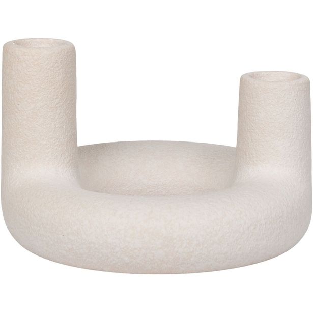 Kynttilänjalka House Nordic, ø13x8.5cm, keramiikka, beige