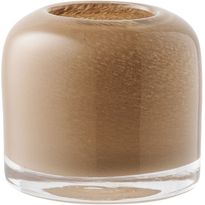 Kynttilänjalka House Nordic, ø8x7.5cm, suupuhallettu lasi, ruskea