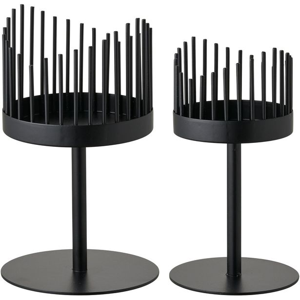 Kynttilänjalka House Nordic, 2kpl, teräs, musta