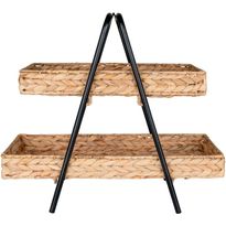 Tarjotin House Nordic Alfaro, 42x23x43.5cm, ruskea/musta