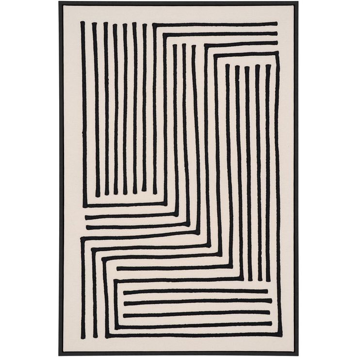 Canvastaulu House Nordic Lipari No.3, 60x90cm, musta/beige