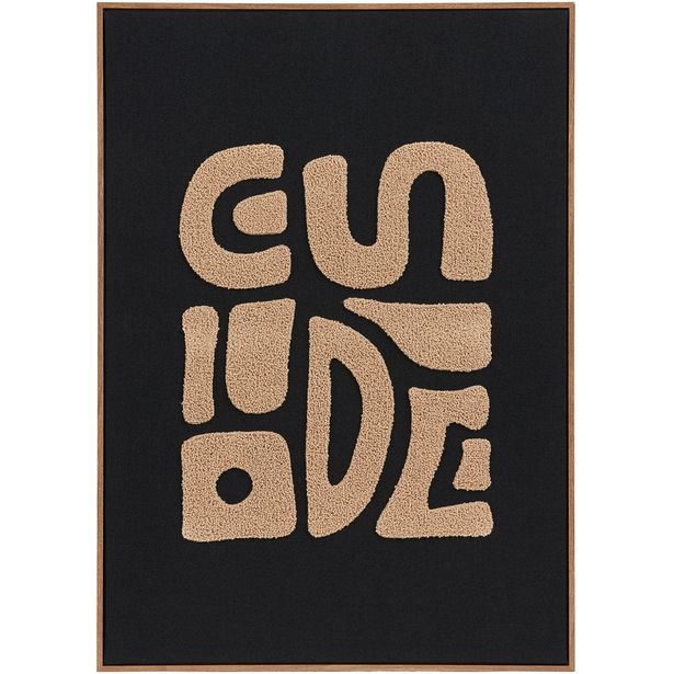 Taulu House Nordic Tine, tuftattu, 50x70cm, beige/musta