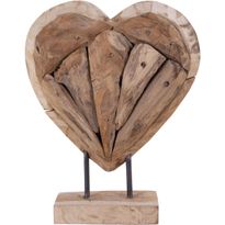 Koristesydän House Nordic Almada, 30cm, tiikki