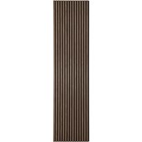 Akustiikkalevy House Nordic, 2400x600x22mm, rimapaneeli, tummanruskea, Verkkokaupan poistotuote