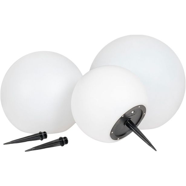LED-maapiikkivalaisin aurinkokennolla House Nordic Lifton, 3kpl, valkoinen