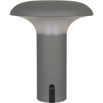 Ladattava pöytävalaisin House Nordic Ramsey, ø17cm, sisä- ja ulkokäyttöön, harmaa