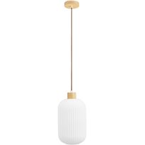 Riippuvalaisin House Nordic Argalo, ø20cm, E27, 40W, valkoinen/puu