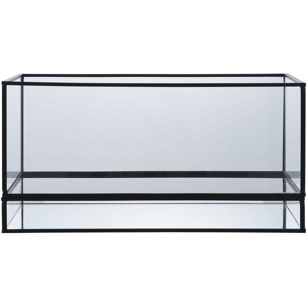 Kynttilälyhty House Nordic Hurricane, 30x12x15cm, musta metalli/lasi