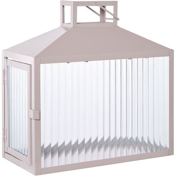 Lyhty House Nordic Lucca, metalli/lasi, beige/harmaa