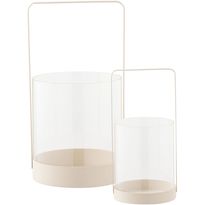 Kynttilälyhty House Noridc Hurricane, 2kpl, beige