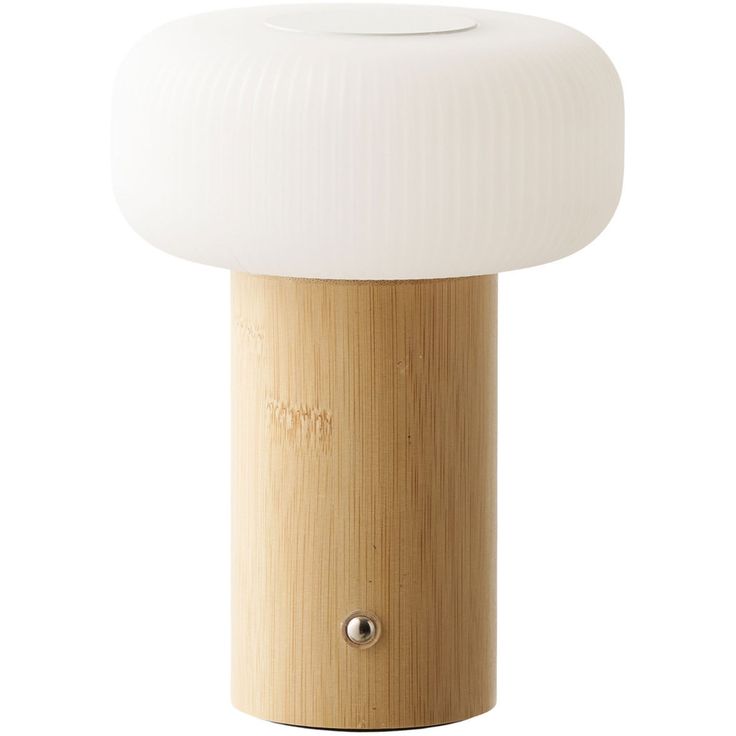 Ladattava pöytävalaisin House Nordic Stafford, IP20, 3.7V, 1200mAh, bambu/valkoinen