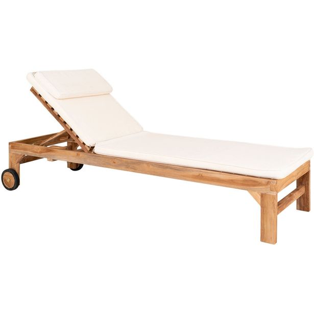 Aurinkovuode House Nordic Andorra, pehmusteella, luonnollinen tiikki/valkoinen