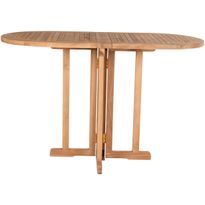 Terassipöytä House Nordic Huelv, 120x60cm, kokoontaitettava, tiikki, ruskea