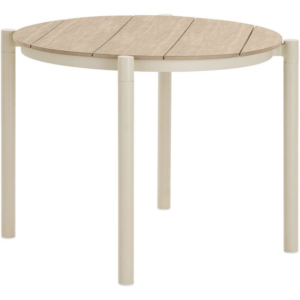 Pyöreä ruokapöytä ulos House Nordic Abela, ø90x74cm, beige/ruskea