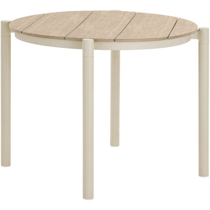 Pyöreä ruokapöytä ulos House Nordic Abela, ø90x74cm, beige/ruskea