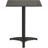 Parvekepöytä House Nordic Bistro, 60x60x73cm, alumiinijalustalla, tummanharmaa marmorikuosi