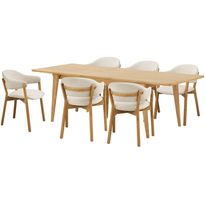 Jatkettava ruokailuryhmä House Nordic Darwin/Dunkirk, 6-istuttava, tammi