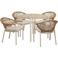 Ruokailuryhmä ulos House Nordic Abela, 4-istuttava, ruskea/beige