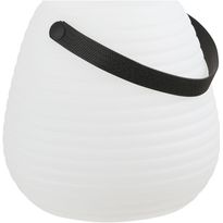 Ladattava LED-lyhty House Nordic Derry, ulkokäyttöön, ø21cm, RGB, IP44, 3.7V, 1500mAh, valkoinen