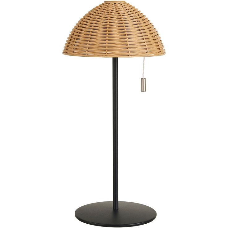 Ladattava LED-pöytävalaisin House Nordic Wigan, ulkokäyttöön, IP44, 3.7V, 1500mAh, ruskea