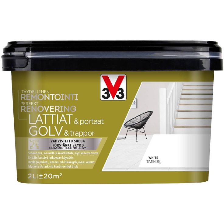 Lattiamaali V33, satiini, 2l, eri värivaihtoehtoja