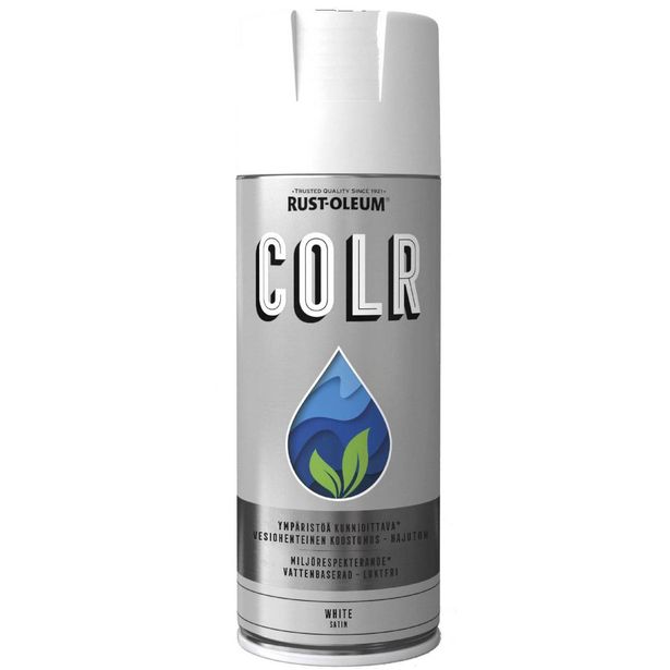 Spraymaali Rust-Oleum COLR, satiini, 400ml, eri värivaihtoehtoja