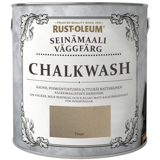 Seinämaali Rust-Oleum Chalkwash, 2.5l, eri värivaihtoehtoja 