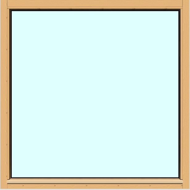 Yksilasinen ikkuna HR-Ikkunat, 12x12, suojakäsitelty karmi, kiinteä ikkuna, tasolasi