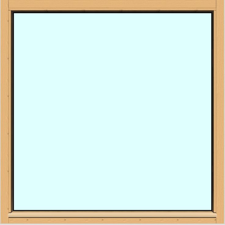 Yksilasinen ikkuna HR-Ikkunat, 12x12, suojakäsitelty karmi, kiinteä ikkuna, tasolasi