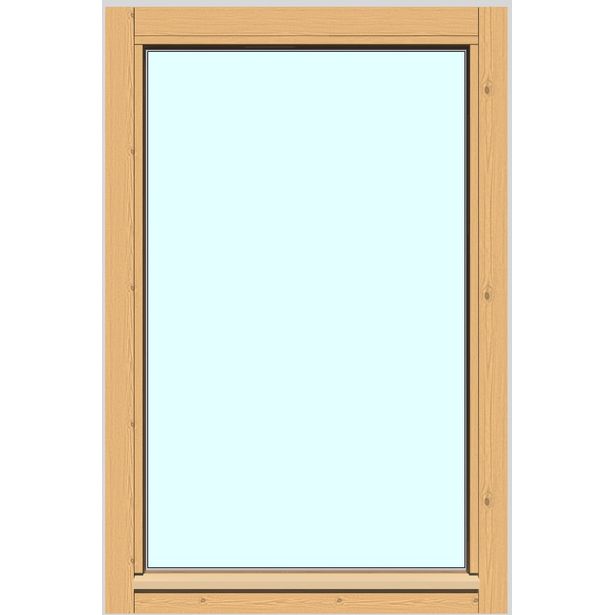 Yksilasinen ikkuna HR-Ikkunat, 6x9, suojakäsitelty karmi, kiinteä ikkuna, tasolasi