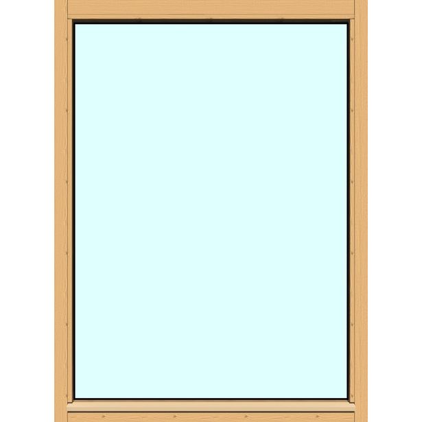 Yksilasinen ikkuna HR-Ikkunat, 9x12, suojakäsitelty karmi, kiinteä ikkuna, karkaistu turvalasi