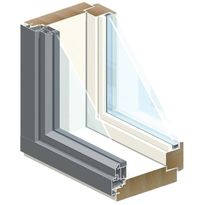 Ikkuna HR-ikkunat HR-Energy, puu-alumiini, karmi 220mm, mittatilaus