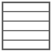 5 ruutua (5 ruutua allekkain) L390-2390 x K1090-2390