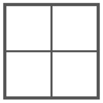 4 ruutua (2 ruutua vierekkäin - 2 ruutua allekkain)