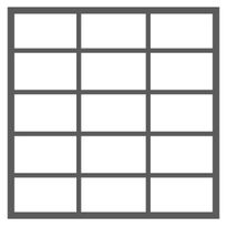 15 ruutua (5 ruutua vierekkäin - 3 ruutua allekkain) L1090-2390 x K1090-2390