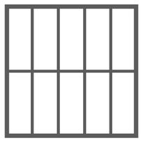 10 ruutua (5 ruutua vierekkäin - 2 ruutua allekkain) L1090-2390 x K390-2390