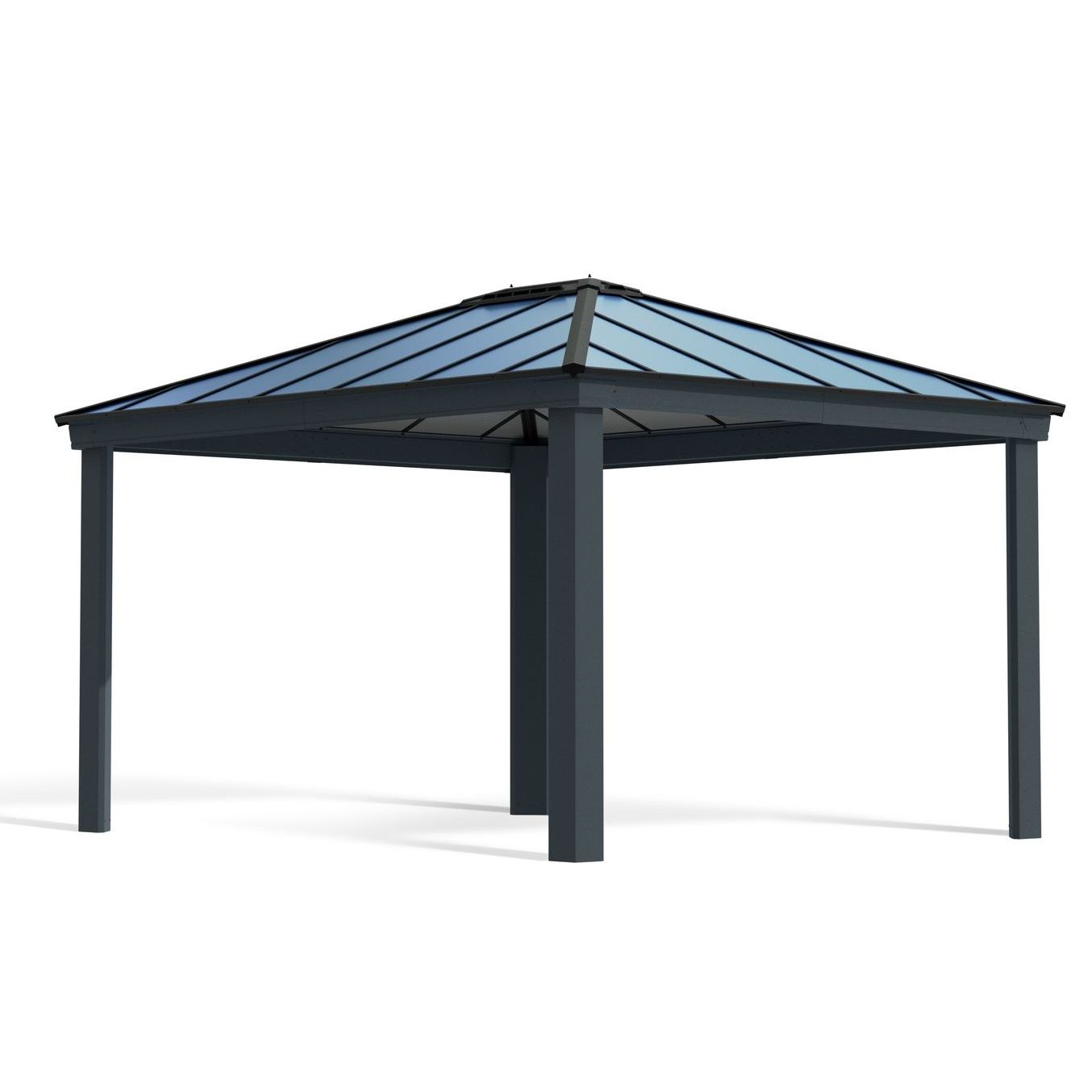 Paviljonki Palram-Canopia Dallas 4300, 3.6x4.3m, 15.5m², harmaa