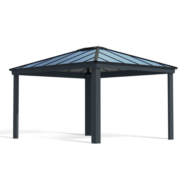 Paviljonki Palram-Canopia Dallas 4300, 3.6x4.3m, 15.5m², harmaa