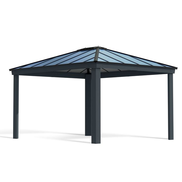 Paviljonki Palram-Canopia Dallas 4300, 3.6x4.3m, 15.5m², harmaa