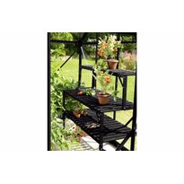 Kasvihuoneen apupöytä Vitavia, alumiini, musta