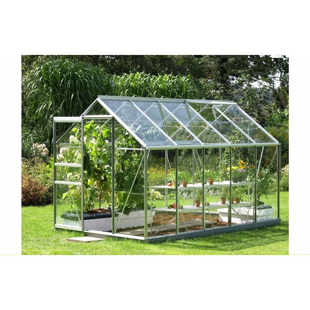 Kasvihuone Vitavia Venus 6.2m² lasi alumiinirunko harmaa