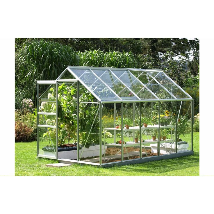 Kasvihuone Vitavia Venus 6.2m² lasi alumiinirunko harmaa