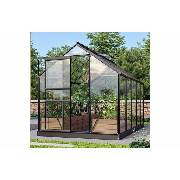 Kasvihuone Vitavia Venus 6.2m² alumiinirunko lasi musta