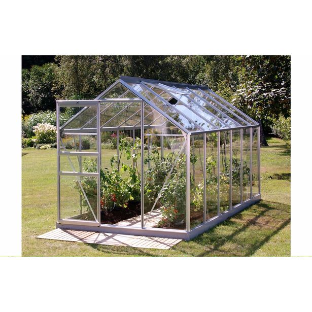 Kasvihuone Vitavia Venus 7.5m² lasi alumiinirunko harmaa