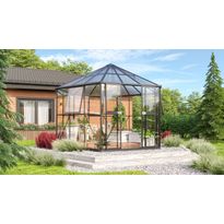 Kasvihuone Vitavia, Hera, 9m², alumiinirunko, lasi, musta