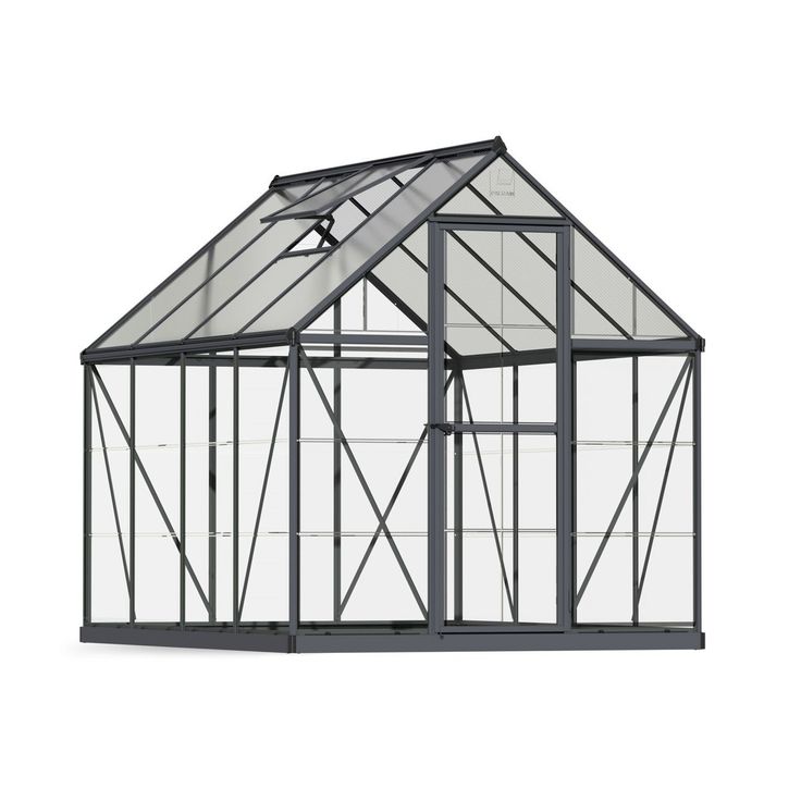 Kasvihuone Palram-Canopia Hybrid, 4,6m², 6x8ft, harmaa