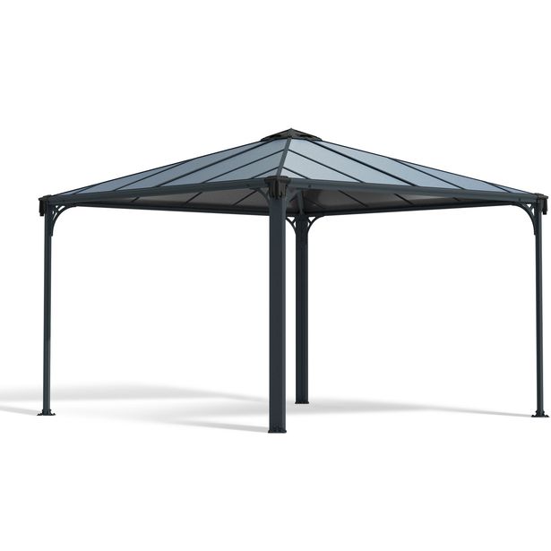 Paviljonki Palram-Canopia Palermo 3600, 3.6x3.6m, 13m², harmaa